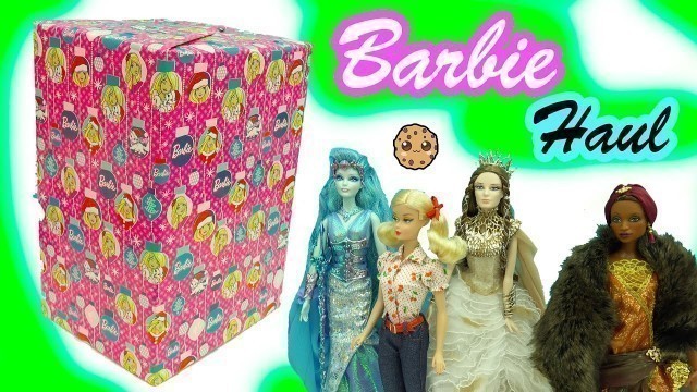 'Giant Box of Fantasy Gold Label Collector Barbie Dolls Haul Video - Cookieswirlc'
