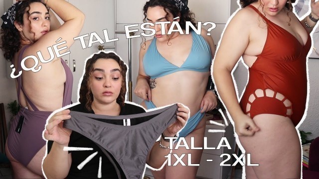 'Gordita prueba trajes de baño de Fashion Nova Curve (Haul Tallas Extras)'