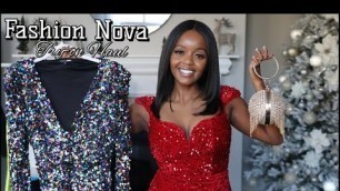 'HUGE FASHION NOVA NEW YEAR’S HAUL | SO MUCH SEQUIN !'