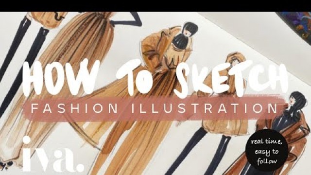 'MAX MARA Fashion Illustration under 5 min?! REAL TIME Sketching | Studio Iva'