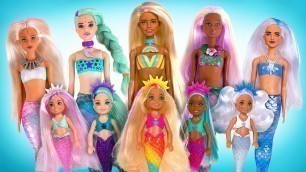 'Mermaids And Merpets Are Here! BIG Barbie Color Reveal Unboxing'