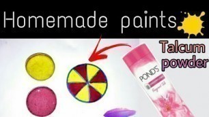 'How to make paints at home without food colour or water colour'