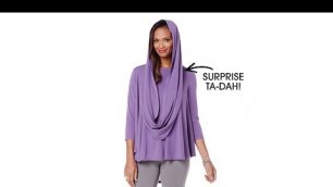 'Serena Williams Convertible Poncho Top with Scarf'