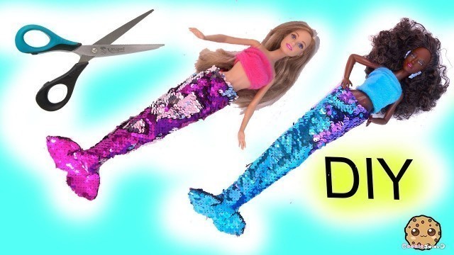 'DIY Color Change Glam Barbie Doll Mermaid Tails ! No Sew  Craft'