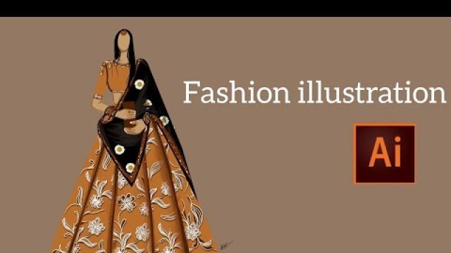 'Fashion illustration of Indian wear || Adobe illustrator'