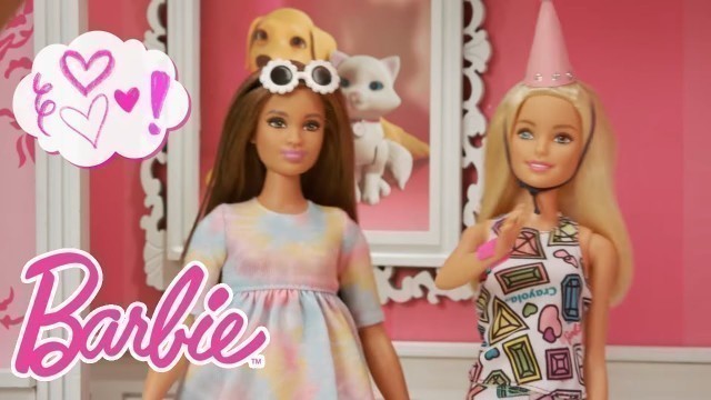 '@Barbie | Birthday Party Surprise with the Barbie® Crayola® Color-In Fashion Dolls'