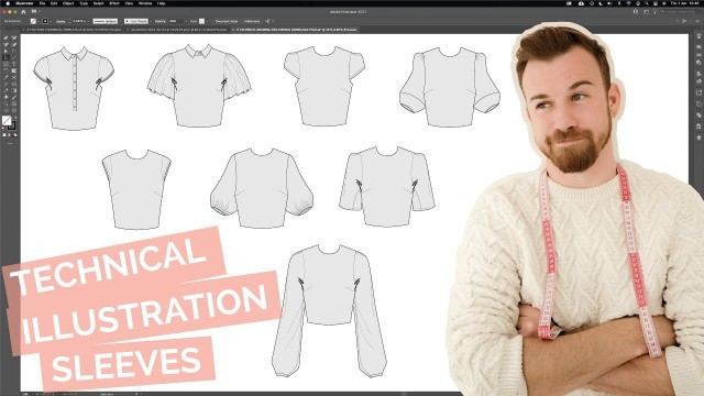 'TECHNICAL DRAWING FOR FASHION: PART 2 - Creating sleeves & more complicated design details'