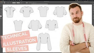 'TECHNICAL DRAWING FOR FASHION: PART 2 - Creating sleeves & more complicated design details'