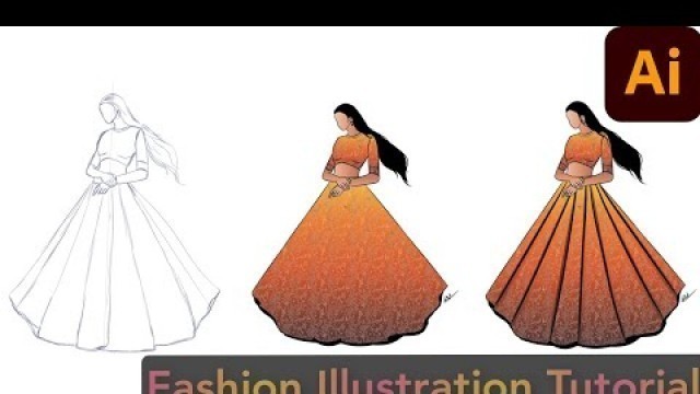 'How to create fashion illustration in Adobe illustrator - Tutorial'