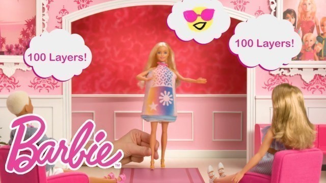 '@Barbie | 100 Layers of Clothes Designed and Worn by Barbie® Crayola™ Color Magic Station™ Doll'