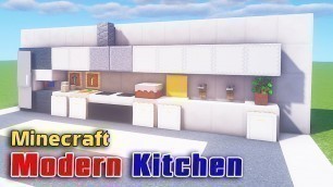 '⚒ Minecraft Interior Design Tutorial ⚒ How to Make a MODERN KITCHEN in Minecraft #15'