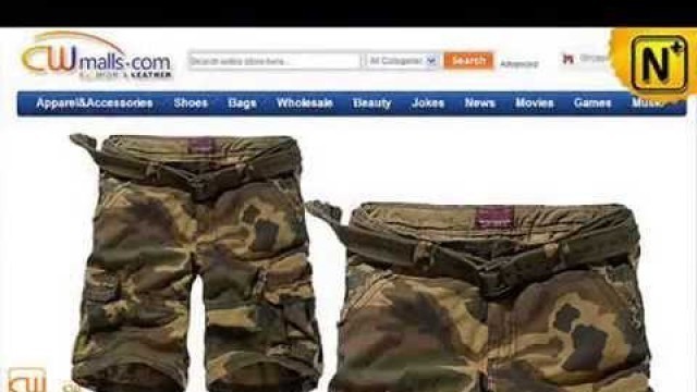 'Mens Camo Cargo Shorts CW140066 www.cwmalls.com'