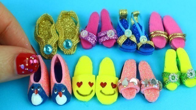 '10 DIY EASY MINIATURE BARBIE SHOES'