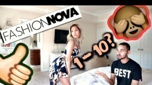 'HUSBAND RATES MY FASHION NOVA OUTFITS | FOR BEAUTYCON LA | SAAAMMAGE'