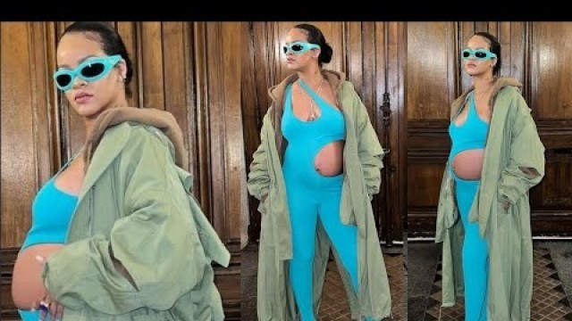 'Rihanna Hits Paris Fashion Week With Another Pregnancy High Fashion Jumpsuit'