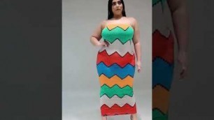 'Plus Size Colorblocked Multiple Colour Dress | Fashion Q |#shorts #youtubeshorts #status #plussize'