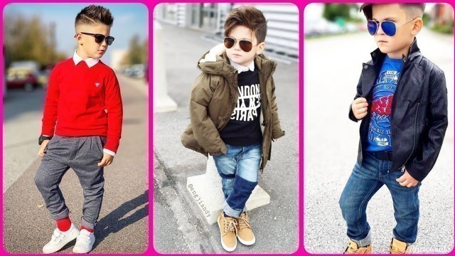 'Cute kids boys winter fashionable outfits ideas 2019'