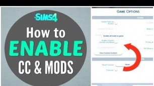 'How to Enable Custom Content & Mods in The Sims 4 - Tutorial'