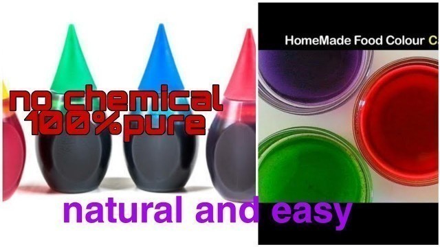 'How to make food color at home/no chemical / easy recipe'