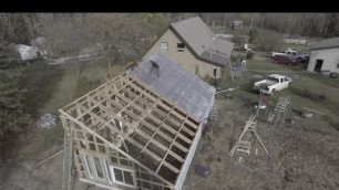 'Glazing Going Up On The Passive Solar Greenhouse - No Audio'