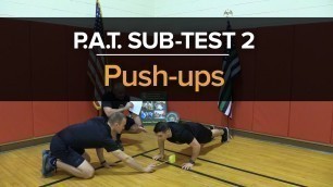 'DEC Police Officer Candidate Physical Ability Sub-Test 2: Push-ups'