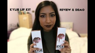 'Kylie Lip Kit Review + Demo | Swatches | Dupes'