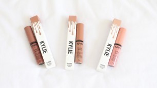 'Kylie LIP GLOSS Swatches + NYX Buttergloss DUPES | DARK SKIN'
