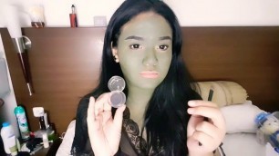 'Theodora Wicked Witch of the West Inspired Make Up Halloween using Jafra Mud Mask'