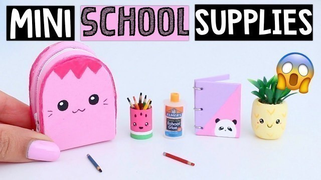 'DIY REAL MINIATURE SCHOOL SUPPLIES! Notebook, Backpack & MORE!'