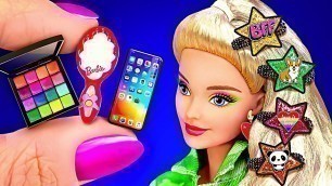 '32 DIY for Barbie hairstyles and Miniature cosmetics 5 minute crafts and hacks'