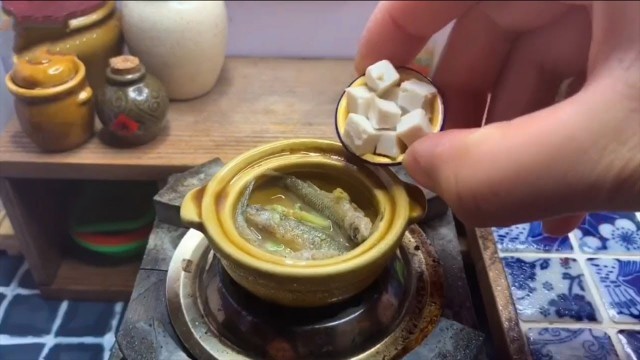 'Miniature Real Food Cocking | ASMR Fried Fish With Tofu Recipe | DIY Mini Food'
