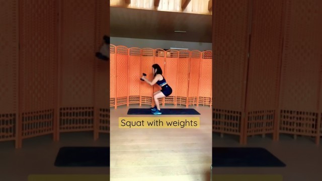 'SQUAT WITH WEIGHTS// BUTT SHAPING EXERCISE //Music by Noelle Barcena #Kavlang'