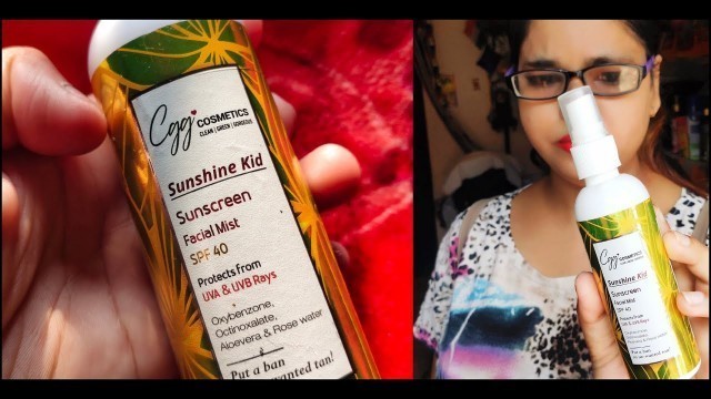 'New Year 2021 | CGG Cosmetics Sunscreen Facial Mist SPF 40 Protects from UVA & UVB Rays Spray Review'