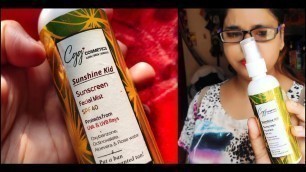 'New Year 2021 | CGG Cosmetics Sunscreen Facial Mist SPF 40 Protects from UVA & UVB Rays Spray Review'