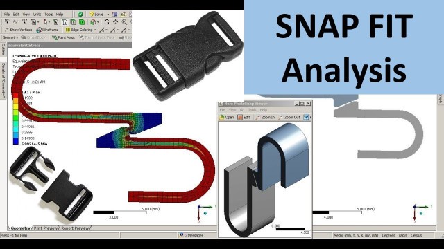 'ANSYS Workbench | Snap Fit Nonlinear Contact Analysis | GRS |'