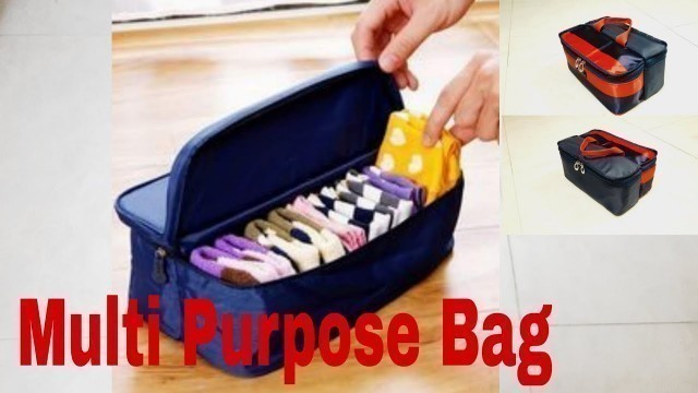 'DIY:Multi Purpose Organizer Bag,undergarments Bag,Cosmetics Bag Tutorial By Anamika Mishra...'