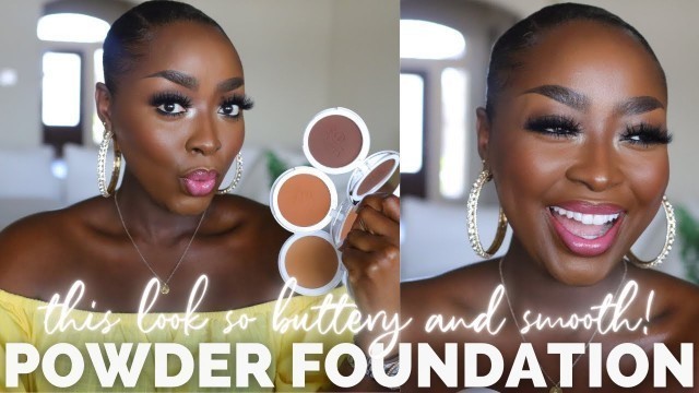 'BEST FULL COVERAGE POWDER FOUNDATION OF 2022? ELF COSMETICS CAMO | MenaAdubea'