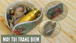 'DIY Cosmetics bag tutorial|CÁCH MAY TÚI ĐỰNG ĐỒ TRANG ĐIỂM DU LỊCH| Ặt Củ Tỏi DIY'