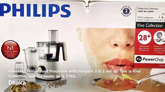 'Food processor unboxing. Phillips HR7761 unboxing'