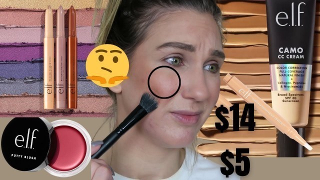 'WHAT IS GOING ON WITH ELF COSMETICS?  // NEW CAMO CC CREAM + FULL FACE TRY ON HAUL'