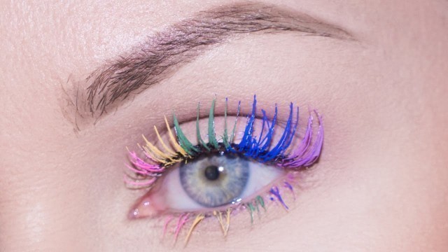 'DIY Rainbow Eyelashes - NYX Cosmetics | KristenLeanneStyle'