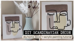 'DIY Scandinavian Wall Art Home Decors | Nordic Painting | Berkeley Acrylic Paint | DIY Thrift Flips'