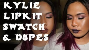 'Kylie Lip Kit | Swatches | Dupes'