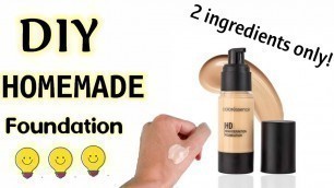 'Homemade foundation//How to make foundation at home with only 2 ingredients 