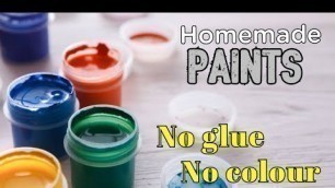 'How to make paint at home without any food colour/ watercolor||homemade Paint||'