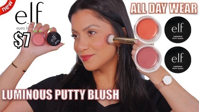 '*new* E.L.F. COSMETICS LUMINOUS PUTTY BLUSH REVIEW + ALL DAY WEAR *oily skin* |  MagdalineJanet'