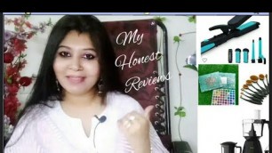 'Honest Reviews on my purchase. #Havells hair straightener #Philips Food processor #Tripod #BoyaMike.'