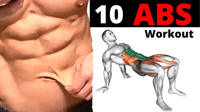'BEST 10 ABDOS WORKOUT HOME EXERCISE// WITHOUT EQUIPMENT