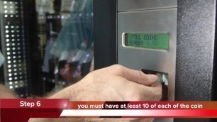 'Snap Fitness - How to fill a Currenza coin mechanism on a Sorrento I series vending machine'