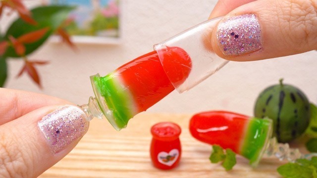 'Fresh Miniature Watermelon Ice Cream Recipe For Summer | Coolest Tiny Dessert Tutorial'
